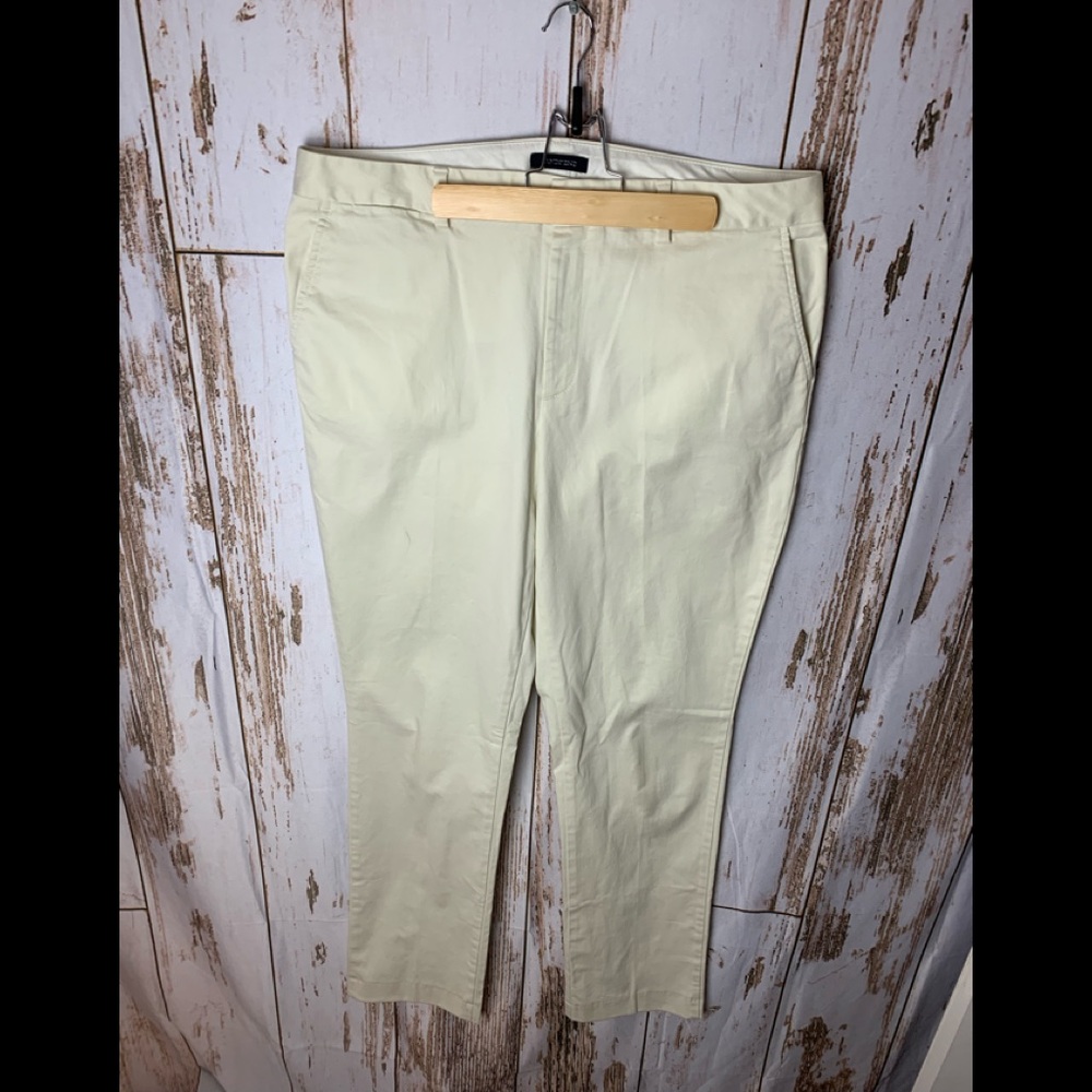Lands End Chino Mid Rise Straight Leg Pants 14tall